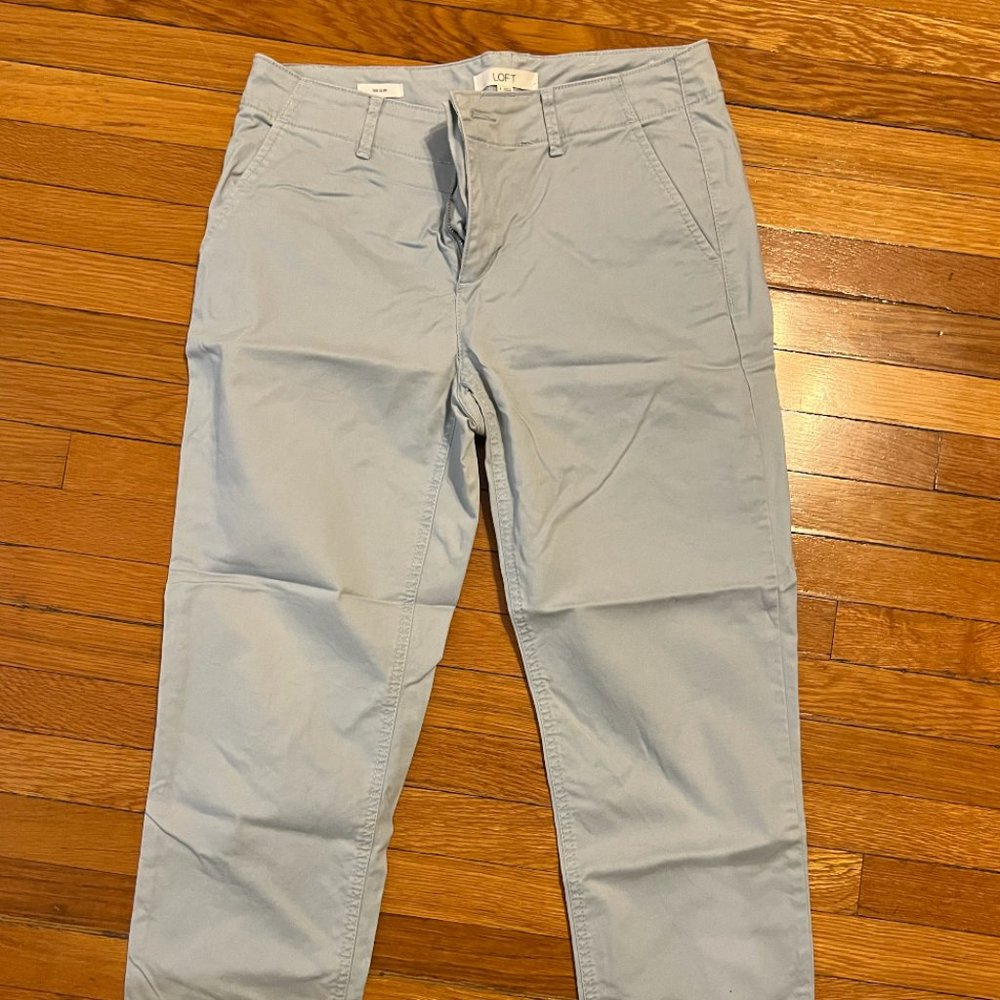 Loft Monroe Slim Chino Pant - light blue